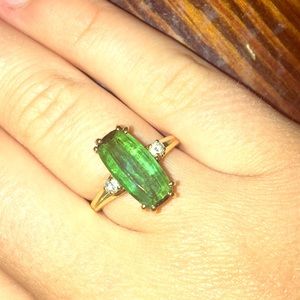 Peridot and diamond ring!